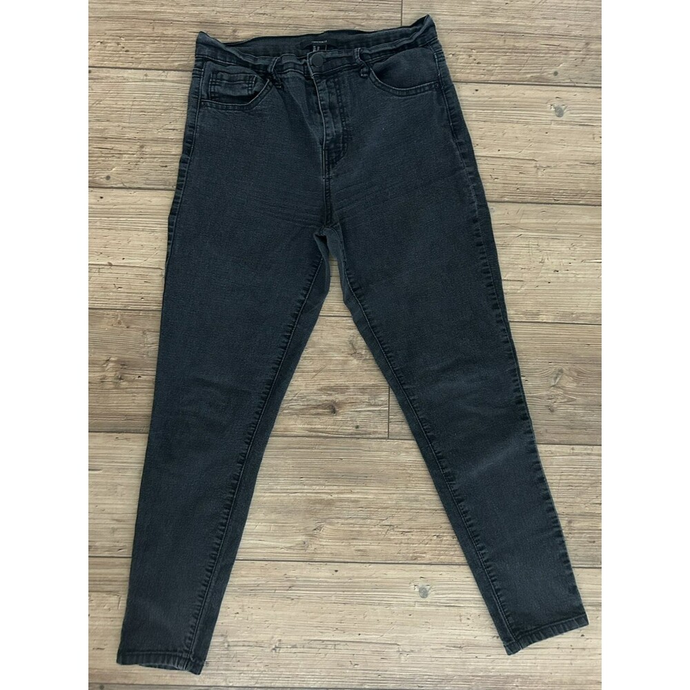 Forever 21 Black Dark Wash Denim Skinny Leg Jeans Pants Womens Size 28